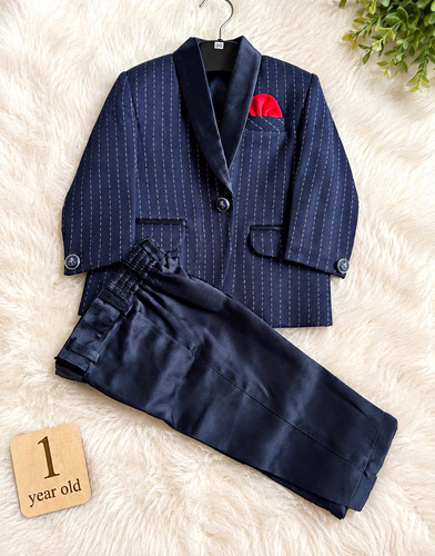 Navy pinstripe boys piece - boys, 3-piece