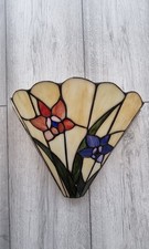 Tiffany Style Stained Glass Wall Light Shades Sconce Lampshade Half moon Lamp