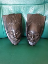 Pair Of Vintage Ebony African