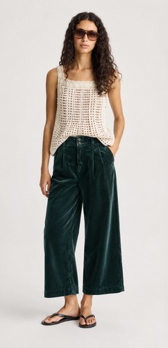 Madewell green velvet pleated - velvet,