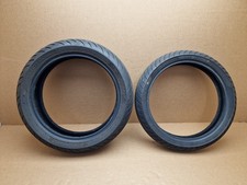Roadhound Eurogrip 160/60/17 & 110/70/17 Motorcycle tyres Pair 6mm & 4mm VGC