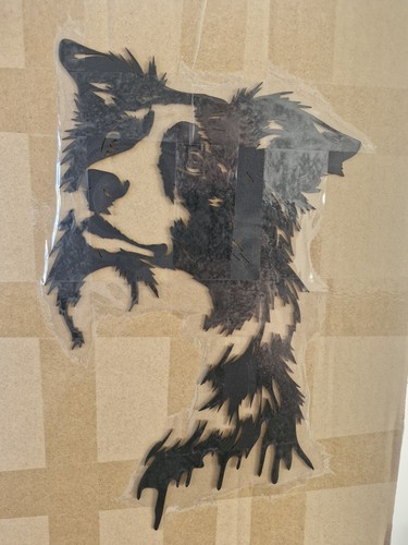 Border collie metal wall art - collie,