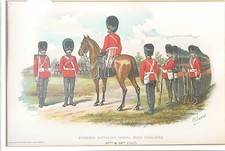 Princess Victoria’s Royal Irish Fusiliers – 1898 Lithograph by Richard Simkin