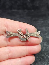 Antique 1890 silver sweetheart brooch