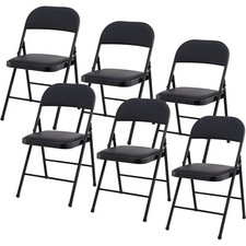 6 Cushioned PU Folding Chair