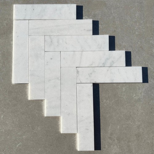 White honed metro marble wall - honed,