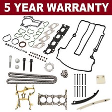 FOR VAUXHALL A12XER A14NET HEAD GASKET SET, BOLTS +TIMING CHAIN KIT & CRANK GEAR