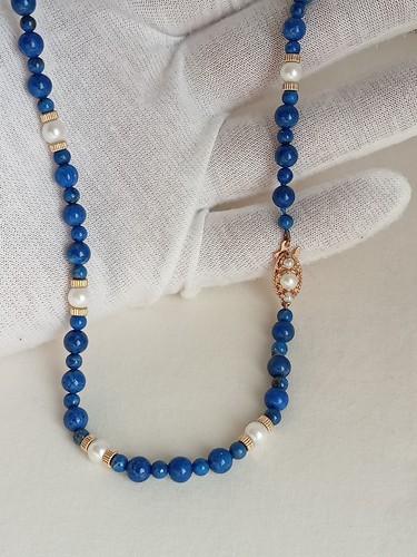 Lapis lazuli and cultured - lazuli,