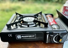 Marksman Portable Gas Stove With hard case and 6x Gas (non- postable) canisters 
