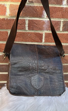 ZARA VINTAGE RARE Leather Woven Satchel Messenger Crossbody Shoulder Bag Unisex