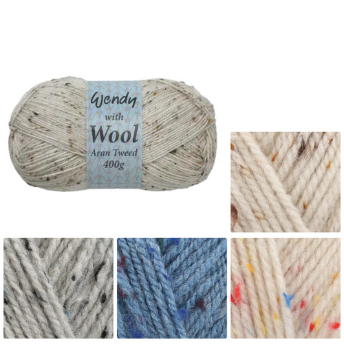Wendy wool aran tweed - wool, 400g
