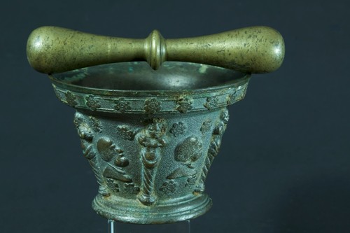 Antique bronze mortar - bronze,