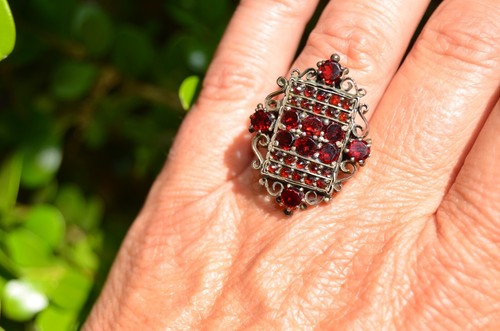 Victorian garnet 14k - garnet, &