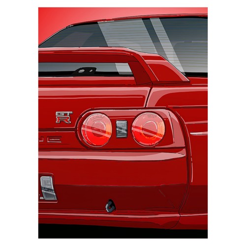 Red sports car - pop, poster