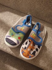 Disney Pixar Toy Story Buzz And Woody Canvas Slip On Shoes Size 10 BNWT Summer