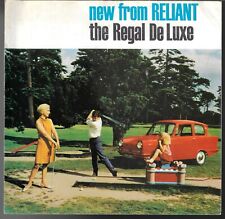Reliant Regal De Luxe Saloon 1967-68 UK Market Foldout Sales Brochure
