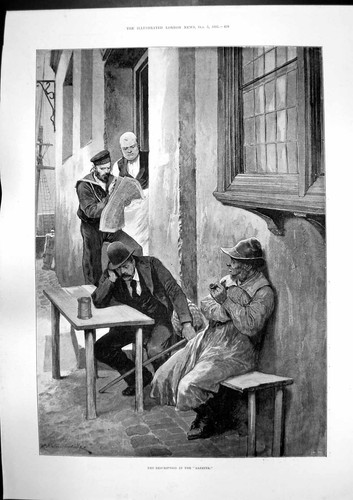 Original old antique print - original,