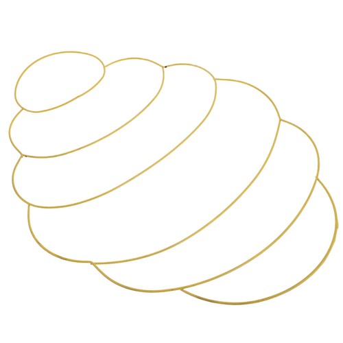 Yellow metal beehive wreath - metal,