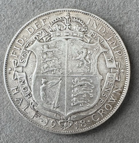 1918 half crown king - half, george