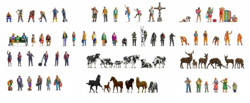 Noch figures and animals - animals, 3d