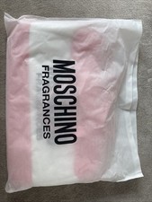 Moschino Fragrances Pink And White Duffle Bag