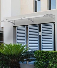 2.7m wide x 1m Patio Roof Door Canopy Awning Rain Shelter Porch Outdoor Shade 