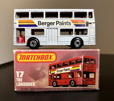Matchbox Superfast 17 Londoner Bus - SILVER BODY "BERGER PAINTS" (RARE) - VNMIB