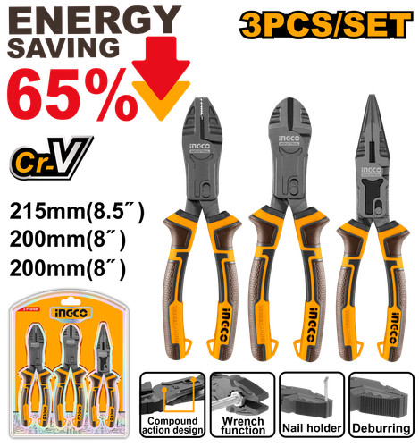 Piece compound action pliers - 3,