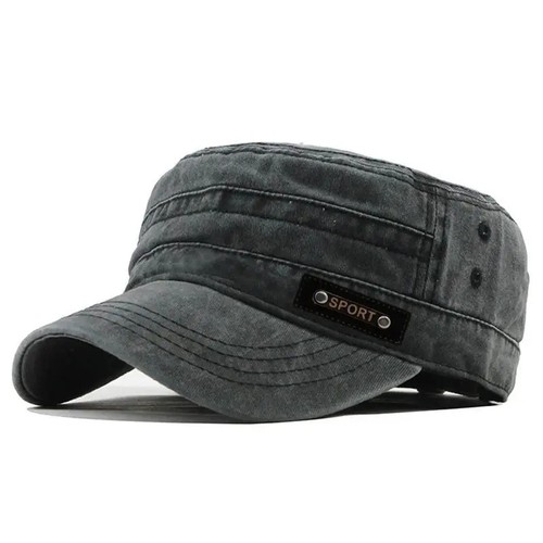 Mens cotton flat top military - flat,