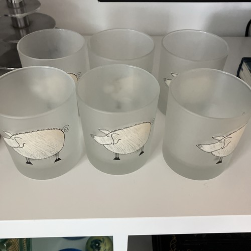 Set frosted glass tumbler - of,