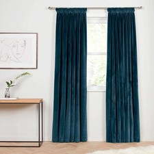John Lewis Lustre Velvet Lined Multiway Curtains 228cm x D274cm - (Used/Dust] B+