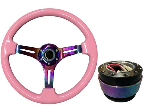 Pink neo chrome steering - neo,