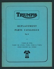 Triumph Twins 500 350 (1966) Parts List Catalog Book Manual T90 Tiger T100 FL53