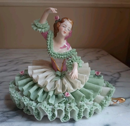German dresden lace porcelain - lace,