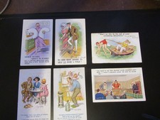 6 early Donald McGill comic postcards inter-art asher 1914-1924