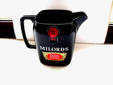 milords de luxe scotch whisky water jug black  made by wade PDM in VGC