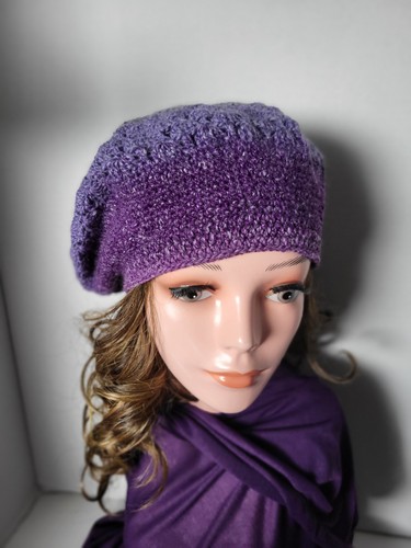 Handmade crochet beret hat - handmade,