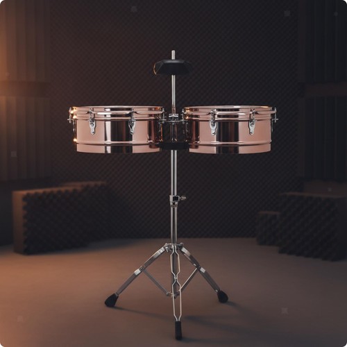 Timbales set with cowbell - with,