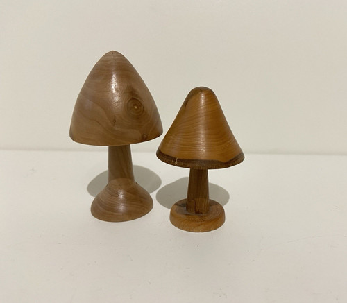Wooden mushrooms toadstools - wooden,