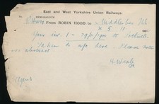Original Railway Paperwork