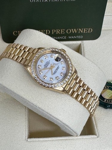 Rolex datejust gold ladies 18k - rolex,