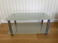 Coffee table with a glass top