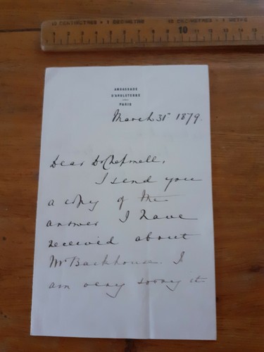 Autograph letter earl richard - earl,