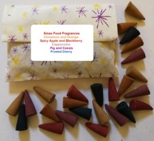 25 Xmas Incense Cones Mix Christmas Yule Spice Orange Cinnamon Vanilla Berries