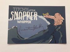 QUENTIN BLAKE SIGNED POSTCARD    "TITCHY LITTLE SNAPPER WHIPPER"