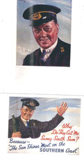 Railway poster 2 postcards - ,