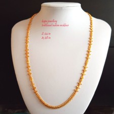 22k Indian gold plated necklace Long chain necklace sets fashion JEWELRY 