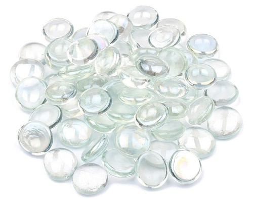 Decorative round glass pebbles - glass,