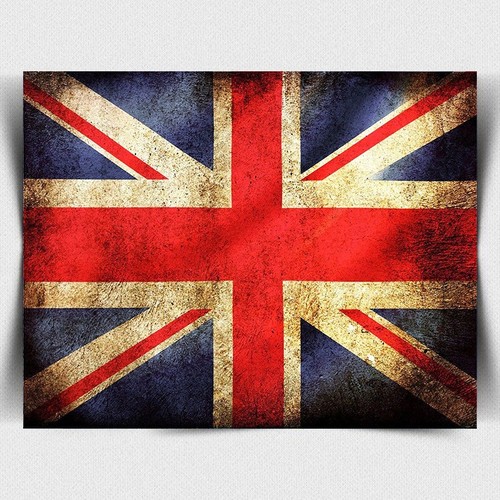 Union jack retro metal plaque - retro,