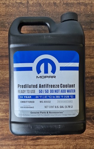Mopar prediluted antifreeze - prediluted,